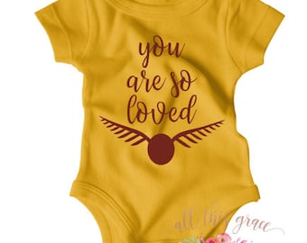 Harry Potter Baby Clothes - You Are So Loved - Harry Potter -Hipster Baby Clothes - Nerdy Baby Onsie - Harry Potter Baby - Cute Newborn