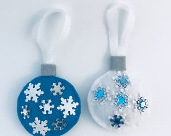 Felt christmas ball ornaments