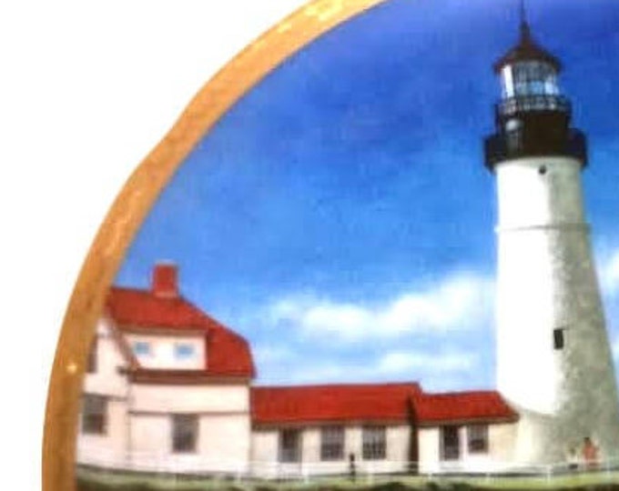 Nautical Decor Idea, Portland Head, American Lighthouse Decor, Wall Hanging Plate, Hamilton Collection,