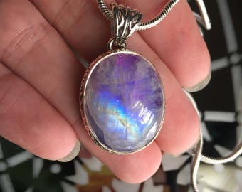 Rainbow Moonstone Necklace