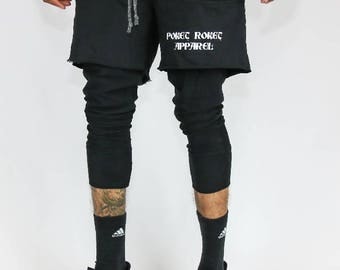 TWO TONE | Black | Shorts | Skinny Fit | Leggings