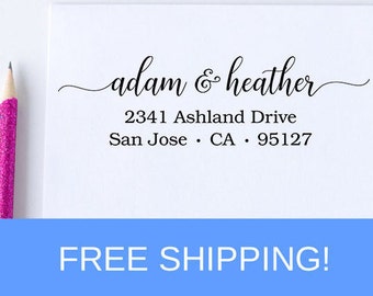 Custom Address Stamp, Address Stamp, Personalized Stamp, Return Address Stamp, Housewarming Gift, Wedding Gift, Gift for Her (D208)