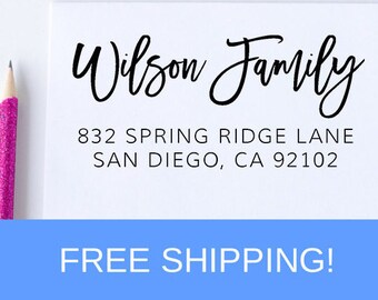 Return Address Stamp - Address Stamp - Self Inking Address Stamp - Personalized Stamp (D238)