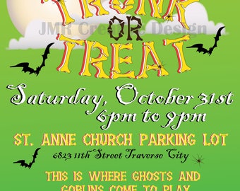 Trunk or Treat Flyer Design, Trunk or Treat