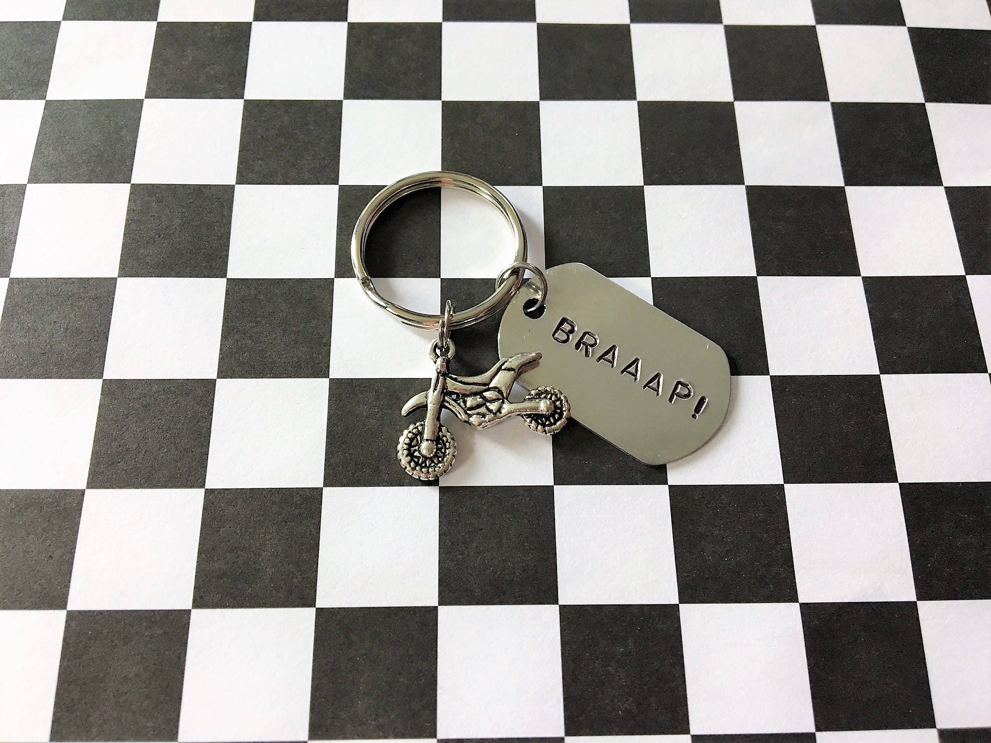 BRAAP Keychain Dirt Bike Keychain Quad Keychain