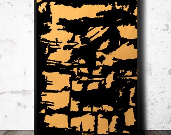Black and gold print | Etsy