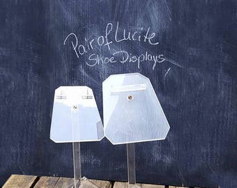 Two Art Deco Lucite Shoe Display Stands