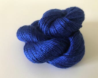 Blue Silk Lace Yarn (Cone or Hank)