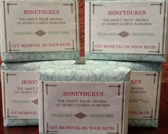 HoneyDukes, Medieval Handcrafted Cold Process Soap, Honey Glazed Almond, 4 oz Bar
