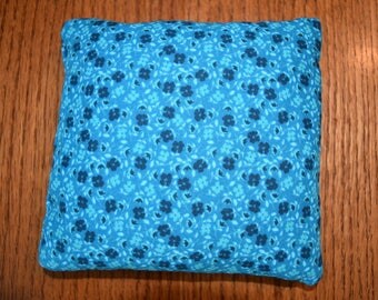 Blue Flower rice bag , Heating Pad, Microwave Hot / Cold Pack, Heat Therapy, Rice Bag, Natural Pain Relief, Idea for Women