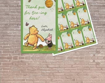 Classic pooh tags | Etsy
