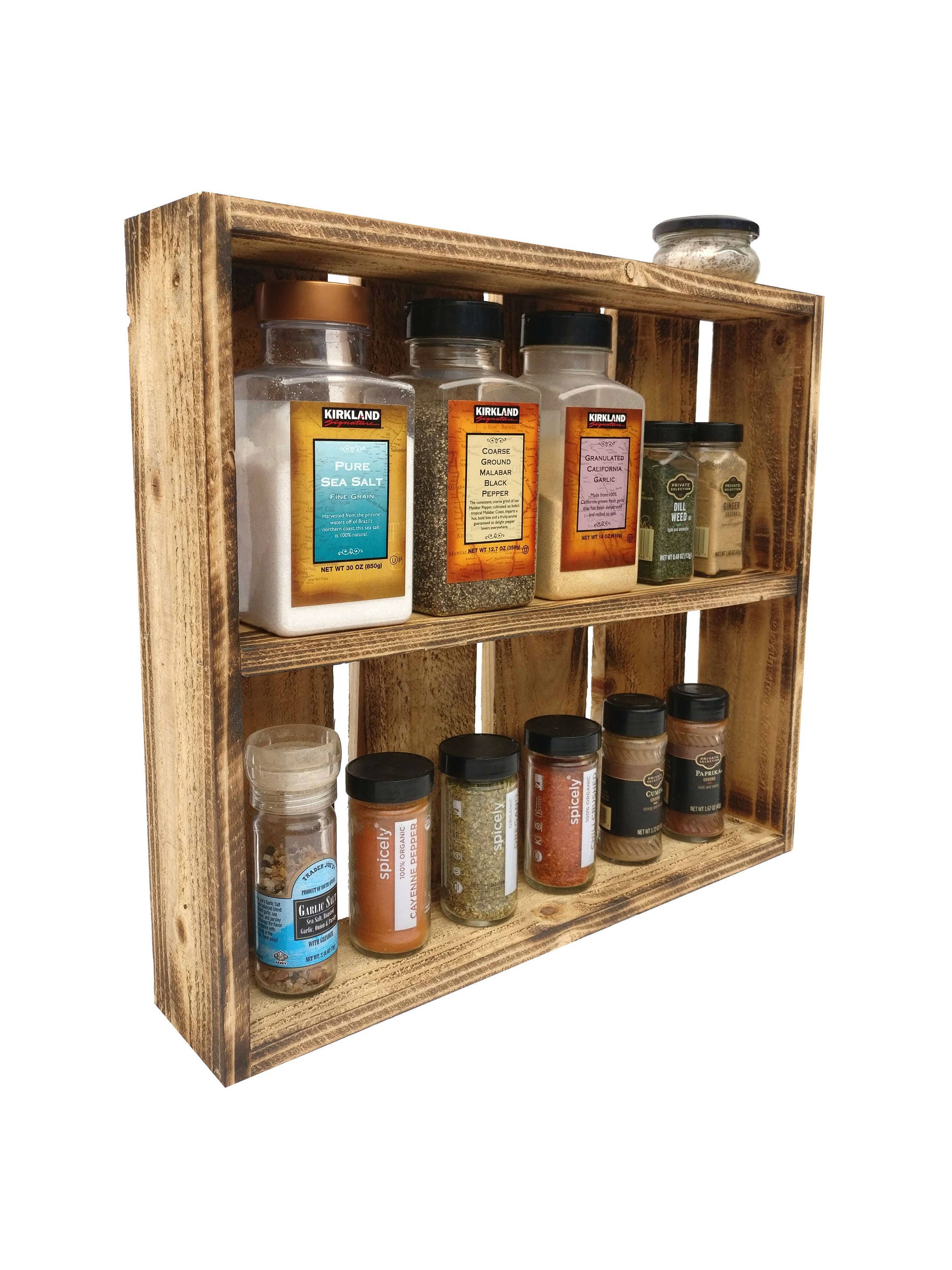 Rustic Spice Rack wall spice rack wooden spice rack pallet