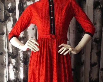 Red Rooster Folk Dress