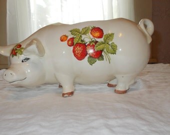 Vintage Ceramic Pig Planter 1960's