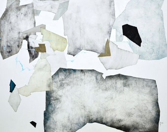 Large Contemporary Painting, Abstract Oil Canvas, White Abstract Painting, Original Abstract Painting, Modern Wall Art, White Blue Abstract,