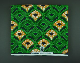 Ankara Fabric Sold By Yard, Wax Print Cotton for African Clothing, African Quilt Fabric with Arabesque Design, Cod.274