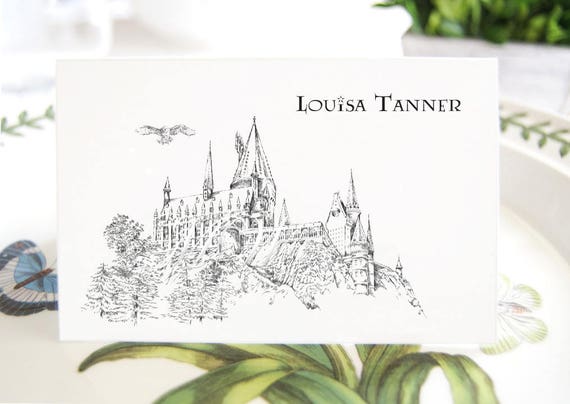 Harry Potter Place Cards Hogwarts Wedding Placecards Escort