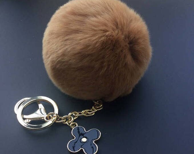 Camel Rabbit fluffy ball furkey fur ball pom pom keychain for car key ring Bag Pendant
