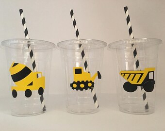 Construction party cups, Construction birthday party, Tool Party