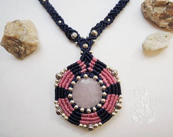 Boho necklace Macrame necklace Jeans necklace Shabby chic necklace Hippie Tribal necklace Unique necklace Gypsy necklace Girl gift