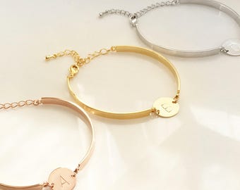 Dainty Initial Bracelet - mothers day jewelry - Godmother gift stepmother gift mom mothers day from daughter - 2CBR