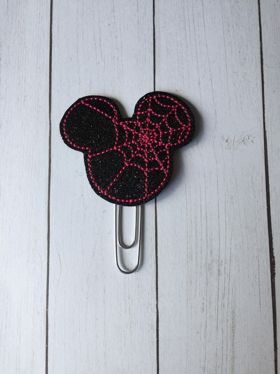 Glitter Spider Mouse planner Clip/Bookmark. Character Planner Clip. Mouse Planner Clip. Halloween planner clip. Spider Planner Clip