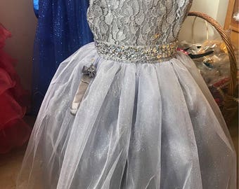 4610289 Off-White Tulle-Lace Dress