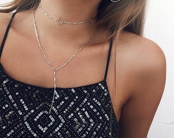 Minimal Silver Necklace, Silver Necklace, Silver Chain, Sterling Silver, Delicate Necklace, Dainty Layering Necklace