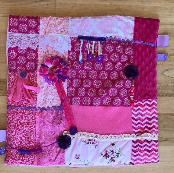 PINK and PURPLE Alzheimer's Activity Quilt PiNK by