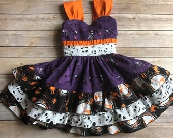 Nightmare Before Christmas Party Dress, Halloween Dress, Jack Skellington Party Dress