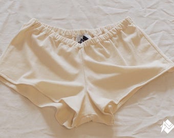 Reb shorts ' she runs Screenprinted women organic cotton