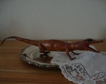 vintage stuffed alligator