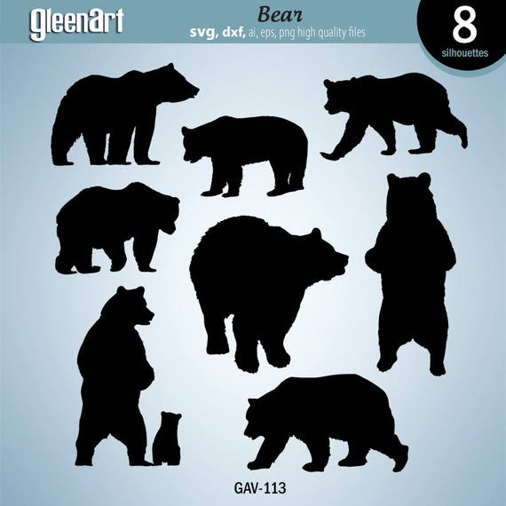 Download Bear silhouette Bear svg Silhouette bear Svg file Digital