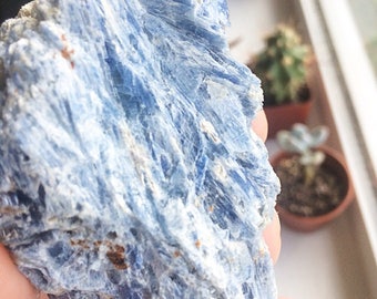 Raw Blue Kyanite with Garnet