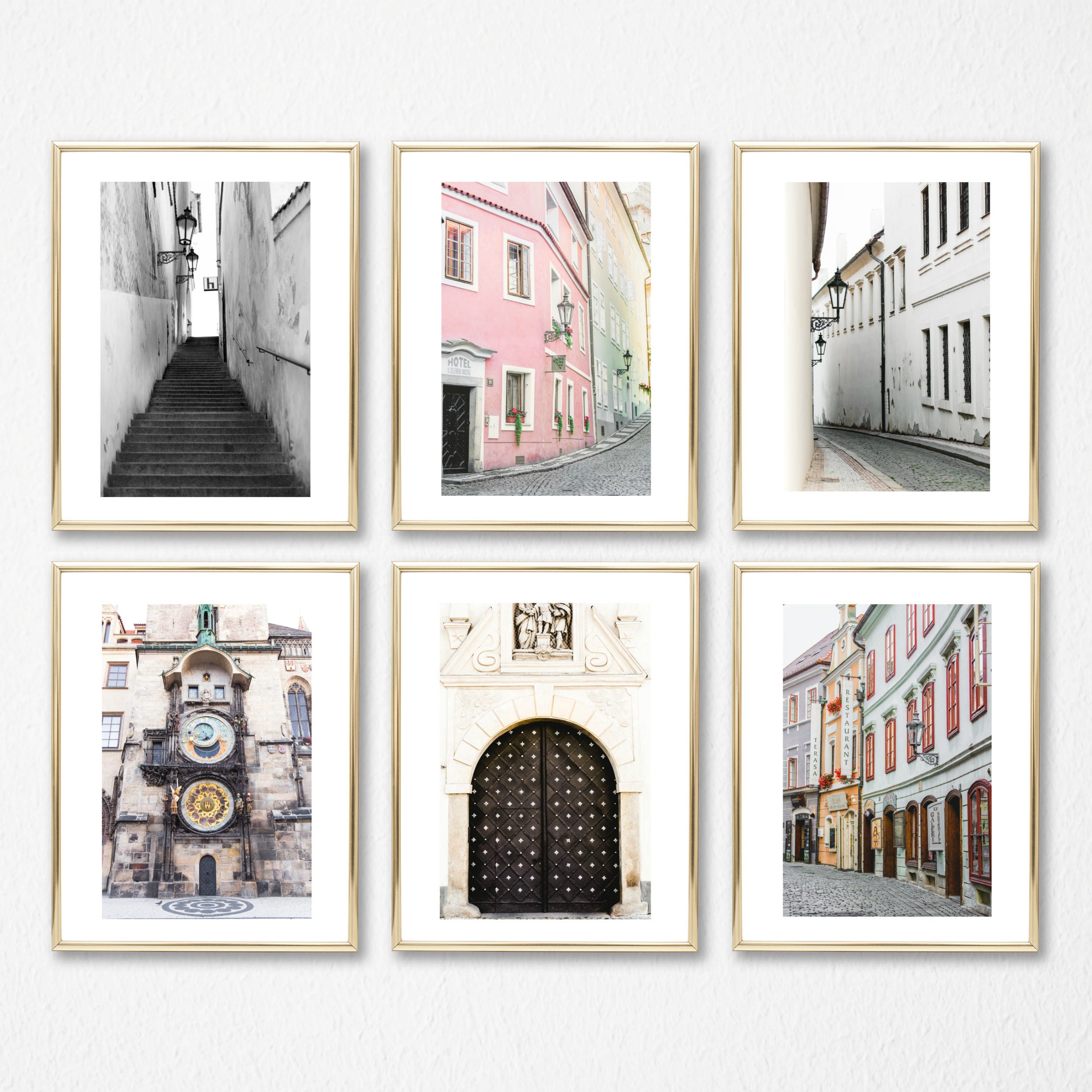Gallery Wall Set room decor prints set, blush decor art set of 6, prague prints Gallery Wall Set room decor prints set, blush decor art set of 6, prague prints