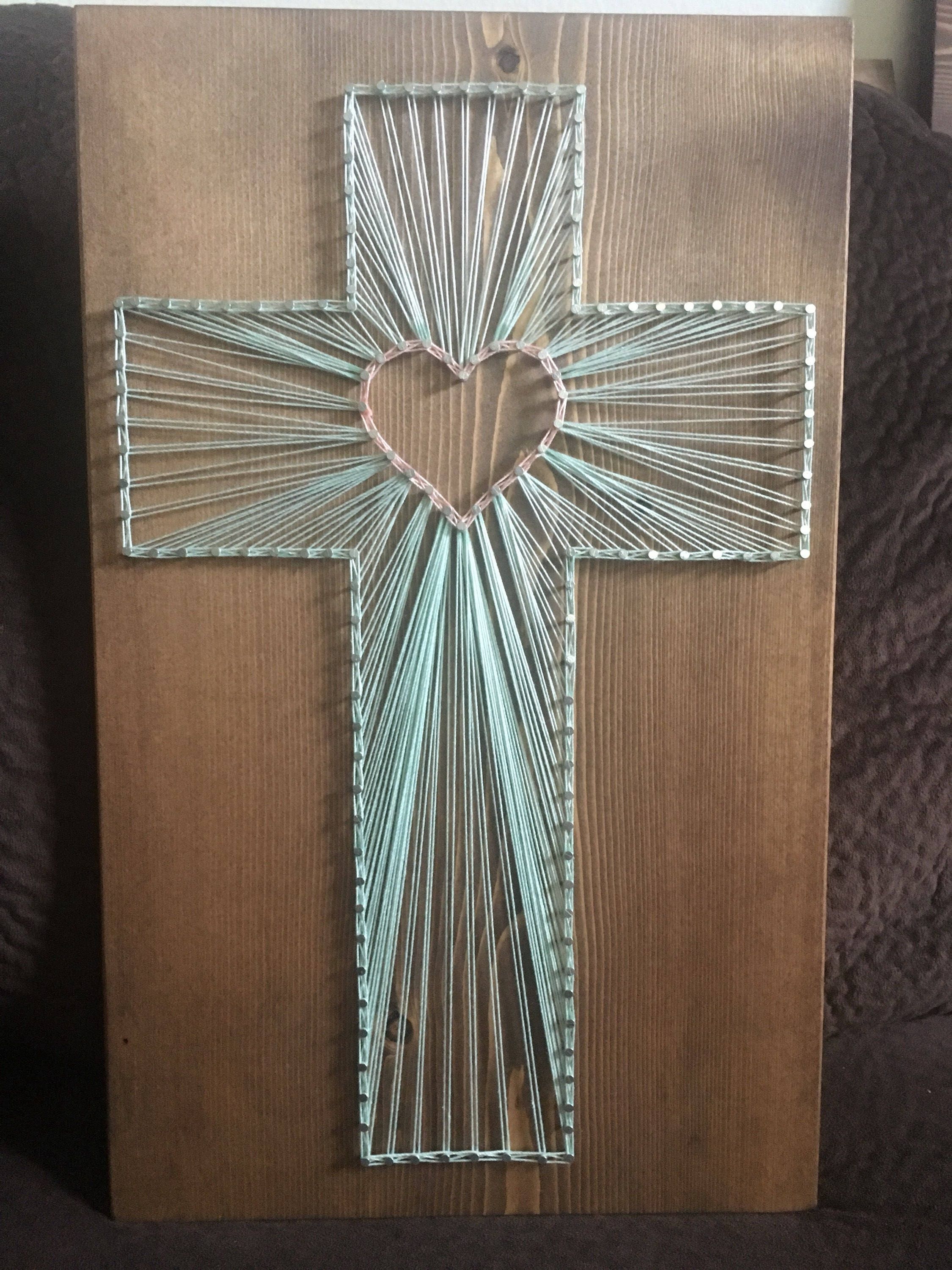 CUSTOM Cross String Art Religious Christian Decor Home