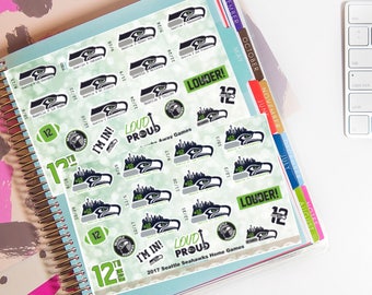 2017 Seahawks Schedule Stickers