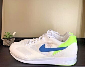 Deadstock 90s Nike Air Mariah Mens Size 9 Running Jogging Athletic Casual Shoes White Neon Blue Deadstock 90s Nike Air Mariah Mens Size 9 Running Jogging Athletic Casual Shoes White Neon Blue