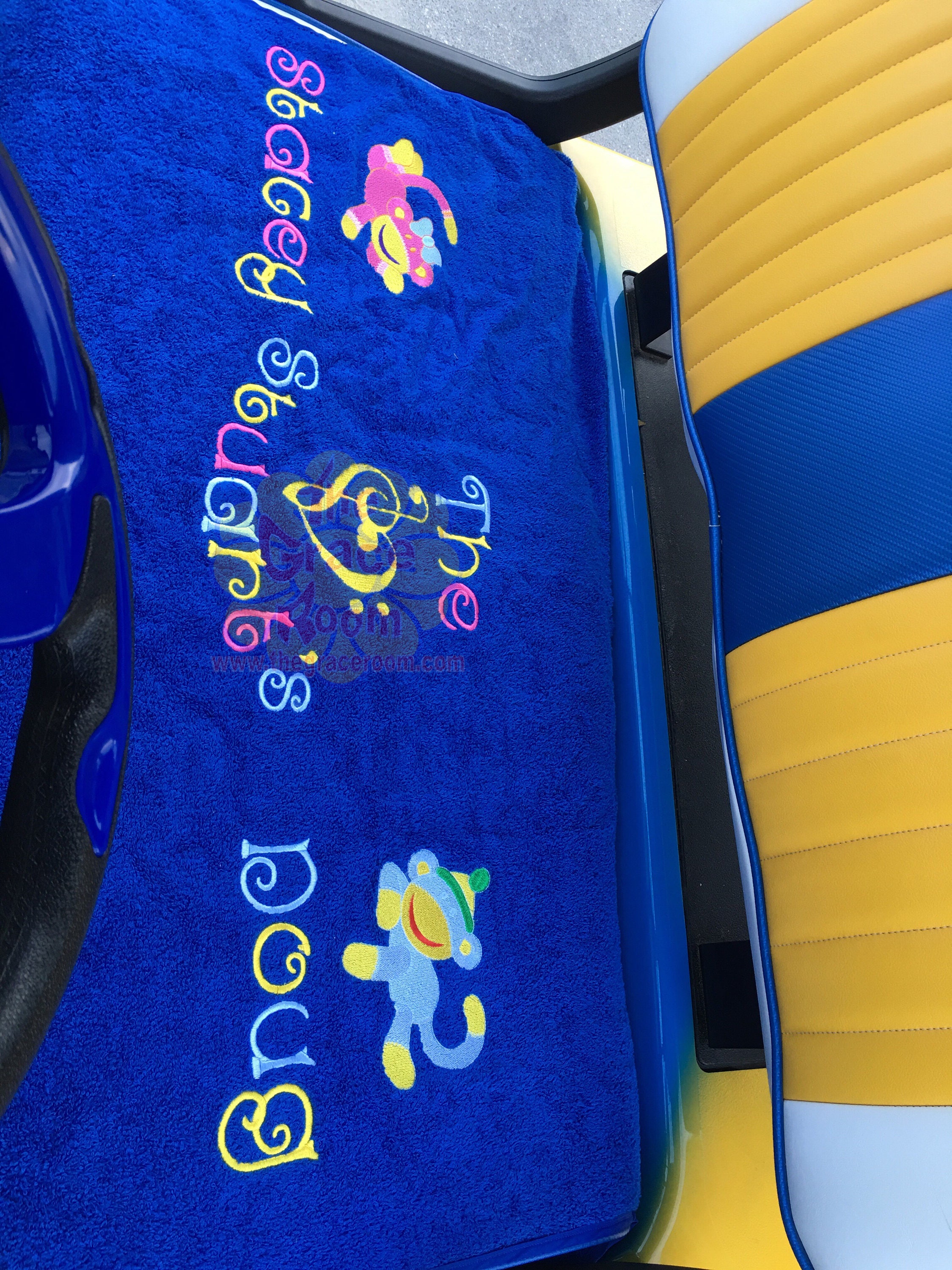 Personalized Towel Golf Cart Seat Cover Personalized Seat
