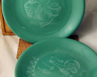 Green ceramic plate, big size dish, gift hostess, ceramic dinnerware, custom plate, stoneware, pottery plate, grandmother gift, gift for mom