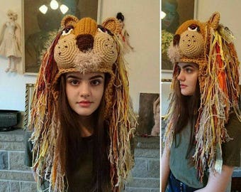 Luna lovegood Lion hat / Lion king / luna lovegood / Lion Hat / festival ware / cosplay / Halloween / Harry Potter / gryffindor / Halloween