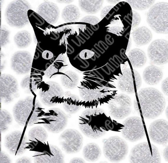 Grumpy Cat Svg .SVG .DXF .PNG Nope Cat Svg Cameo