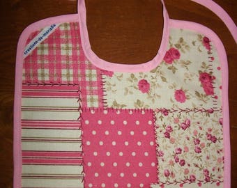 Baby bib / child 2-3 years - laminated cotton fabric patchwork patterns