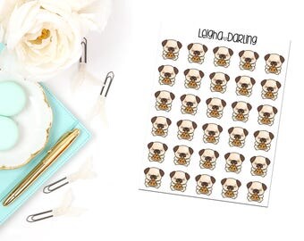 Pizza Pug Planner Stickers