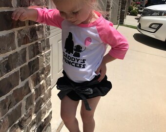 Daddys little Princess - Star Wars - Daddys Girl - Fathers Day Shirt - Kids Shirts - Shirts For Kids - Girls Shirts - Trendy Girls Tops