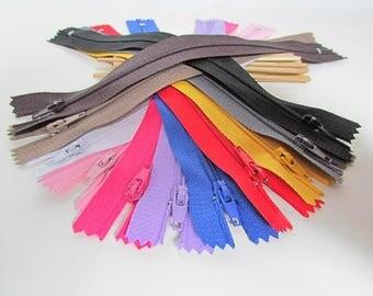 11 zipper 20 cm - not separable zipper - 11 colors - nylon - 23.59