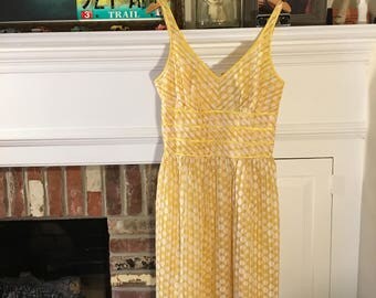 Vintage Yellow polka dot Dress
