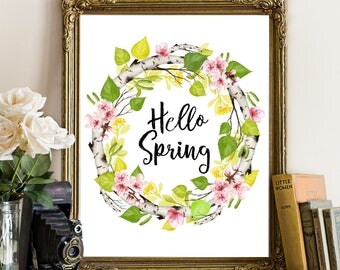 Spring wall art | Etsy