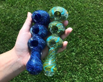 Triple Chamber 3 Bowl Glass Tobacco Pipe