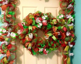 XMAS in JULY SALE-15%off Christmas Garland, Door Garland, Fireplace Garland, Christmas wreath, wreaths, wreath, christmas wreaths,Garland, d